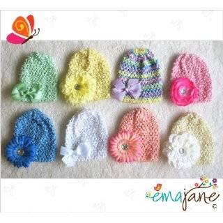   Baby Beanie Waffle Hats with Ema Jane Baby Hair Accessories (Mix of