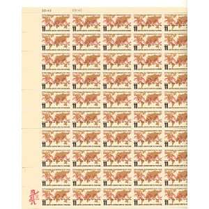 Galt Projection World Map Full Sheet of 50 X 11 Cent Us Postage Stamps 