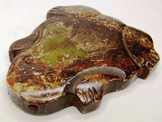 Chinese Liangzhu Jade Plaque Fortunate Toad  
