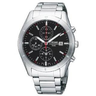   PF8331 Chronograph Stainless Steel Case and Bracelet Black Dial Watch