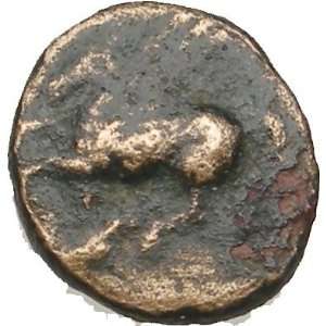   Ancient Greek Coin w PEGASUS Horse TRIDENT / Zeus 