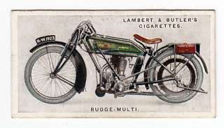 Tourist Trophy   Vintage 1923 Motorcycle Card RUDGE   MULTI  
