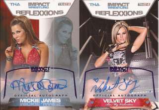 2012 TNA Impact Reflexxions Auto VELVET SKY Purple AUTOGRAPH 1/1 