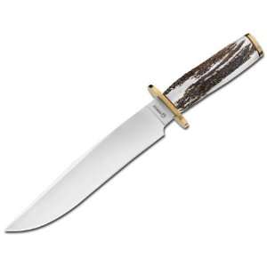  Boker El Toro Stag Handle Fixed Blade Knife: Sports 