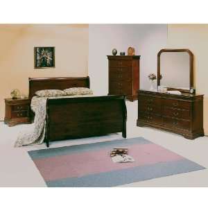  Louis Phillipe Mahogany Bedroom Set (Queen) by World 