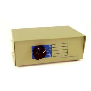   CABLES Switchbox 4 To 1 Abcd 9 pin D Sub (DB 9) Female Electronics