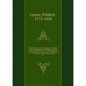   la meÌdeci. pt. 7: FreÌdeÌric, 1773 1838 Cuvier:  Books