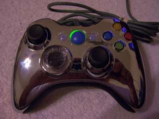Xbox 360 Wired Controller with XCM Chrome LED shell with Blue bumpers 