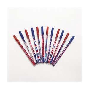  PATRIOTIC STICK PEN ASSORTMENT (6 DOZEN)   BULK Toys 