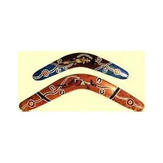 Didgeridoo Expo Aboriginal Painted Boomerangs Deluxe Art   14 Inches