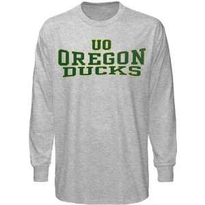  NCAA Oregon Ducks Ash Slammer Long Sleeve T shirt Sports 