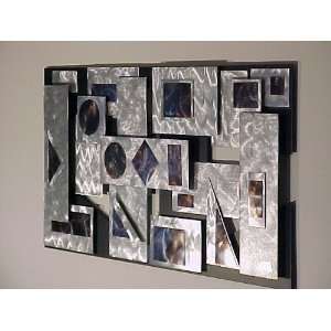  Abstract Wall Sculpture, Mixed Metal Media: Home & Kitchen