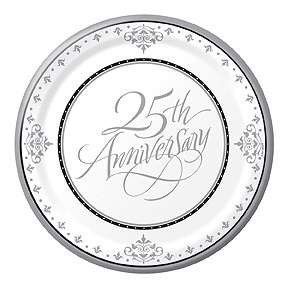 25th Anniversary Party STAFFORD SILVER DESSERT PLATES  