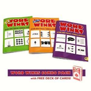  Word Winks Combo Pack w/Free Deck of Cards: Toys & Games