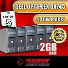 YEAR WARRANTY LOT OF 5 DELL CORE TOWER CORE 2 DUO 2 G