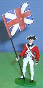TOY SOLDIERS AMERICAN REVOLUTION BRITISH FLAG BEARER  