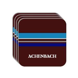 Personal Name Gift   ACHENBACH Set of 4 Mini Mousepad Coasters (blue 