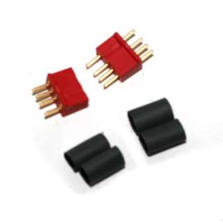 Deans 1242 Micro 4R Plugs 4 Pin Connectors Red New  