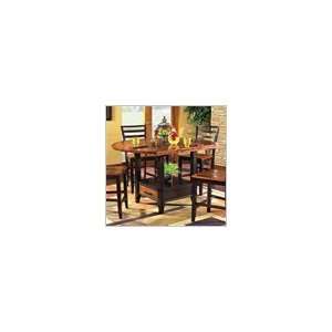   Height Storage Dining Table in Acacia Finish: Furniture & Decor
