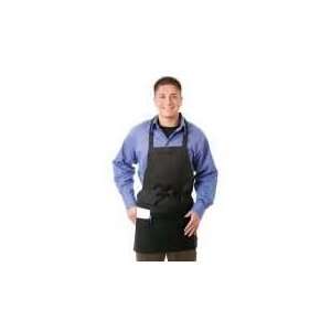  San Jamar Chef Revival 602PS BK Black 3 Pocket Bib Apron 1 