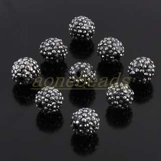 Austrian Crystal 10mm Round Ball 2mm Hole Loose Spacer Beads Jewelry 
