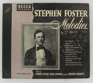 STEPHEN FOSTER MELODIES V2 Decca 4 78s  