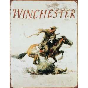   : Winchester Logo Metal Tin Sign 12.5W x 16H , 12x16: Home & Kitchen