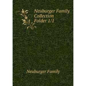  Neuburger Family Collection. Folder 1/1 Neuburger Family Books