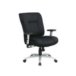 Real Pillow Top Executive Black Mesh Chair with Aluminum Finish Base 