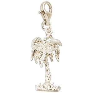  Rembrandt Charms Palm Tree Charm with Lobster Clasp, Gold 