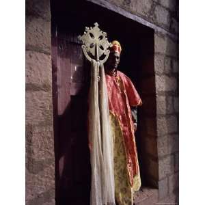  Portrait of Man Holding Christian Symbol, Bieta Golgotha 