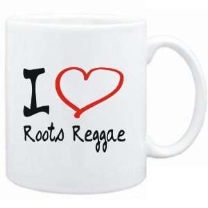  Mug White  I LOVE Roots Reggae  Music