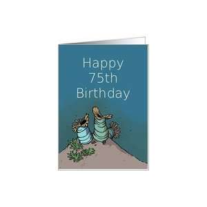  Happy 75th Birthday / Sea Anemone Card Toys & Games