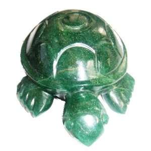   01 Green Crystal Tortoise Carving Longevity Stone 4 Everything Else