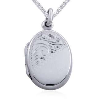 68 gm Sterling Silver Oval Engraved Locket   LC 30  