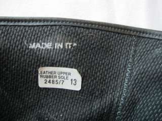 Girls Black Italian Leather & Patent Boots w/ Flowers 13 31  