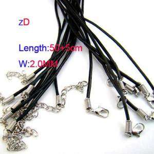x3083 8pc Cord Clasp Chain Leather Necklace For Pendant  