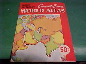1963 RAND MCNALLY CURENT EVENTS WORLD ATLAS MAPS  