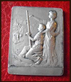 1908 SILVER ART MEDAL PLAQUE AGRICULTURE CONTEST  