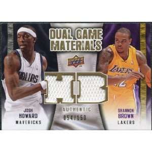   Dual Gold #DGHB Josh Howard Shannon Brown /150: Sports Collectibles