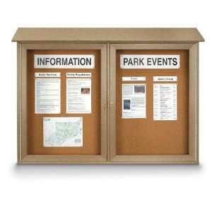   45 x 36 Double Door Message Center by United Visual
