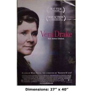  VERA DRAKE Wife, Mother, Criminal 27x40 Movie Poster 