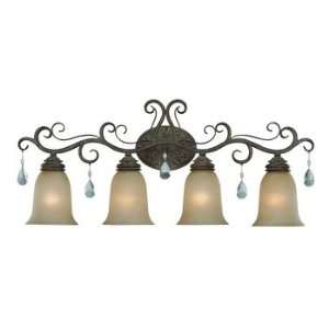  Jeremiah Lighting 25604 FR 4 Light Englewood Bathroom 