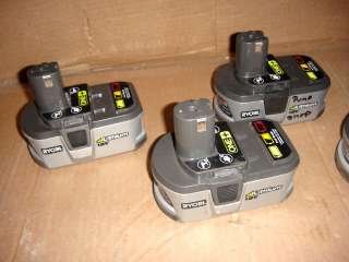 WHOLESALE LOT OF 6 RYOBI 18 V CORDLEES TOOL BATTERIES  