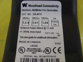 Woodhead Connectivity DN MTR DeviceNet Meter 0140 00124 New  