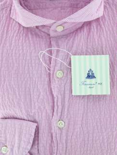 New $375 Finamore Napoli Pink Shirt XL/XL  