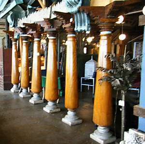 Antique Satin Wood & Teak Columns India c1900 #30436  