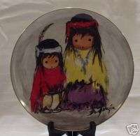 WONDERING Ted DeGrazia 1983 Porcelain Collector Plate NIB  