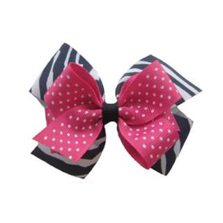 Two Tone Colors Large Double Layered Bows/Wholesale 