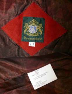 RED LEATHER Women German Hunting Dress Coat VEST 36 6 S  